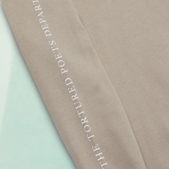 Taylor Swift TTPD Beige Crewneck Sweatshirt NEW - Picture 6 of 7